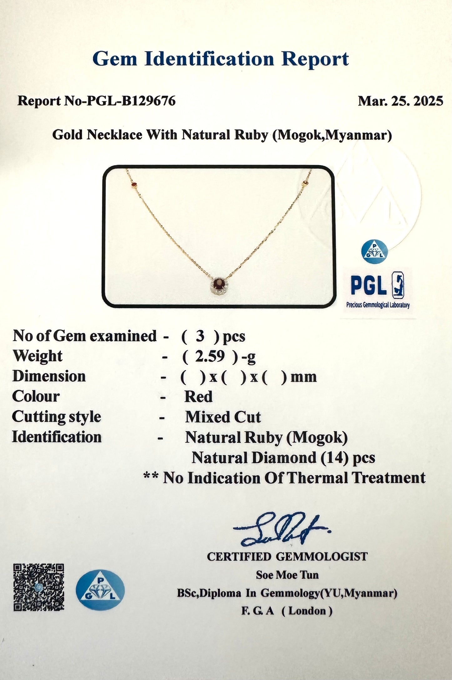 Ruby and Diamond Halo Necklace 18K Gold