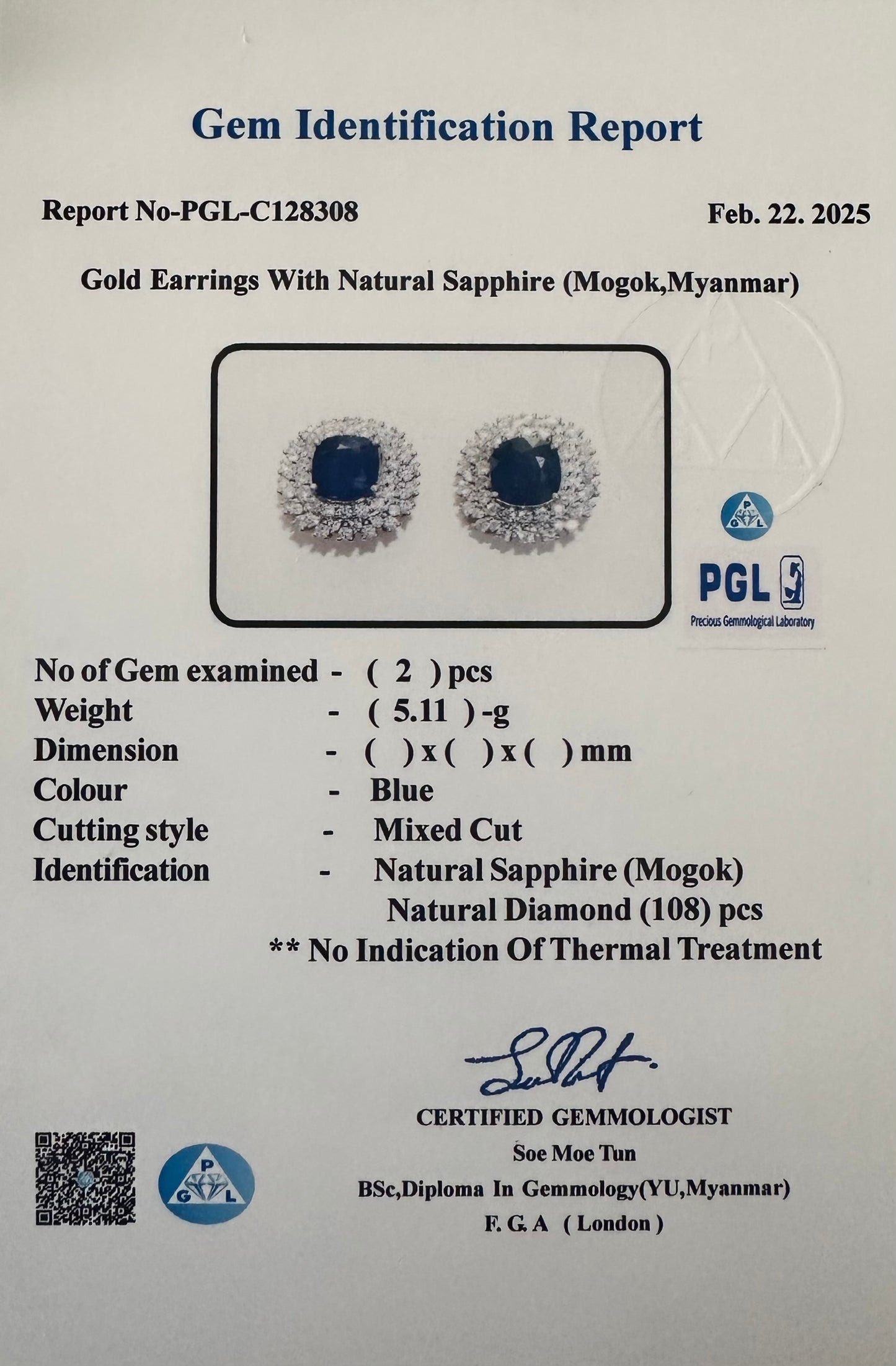 Sapphire and Diamond Halo Earrings 18K Gold