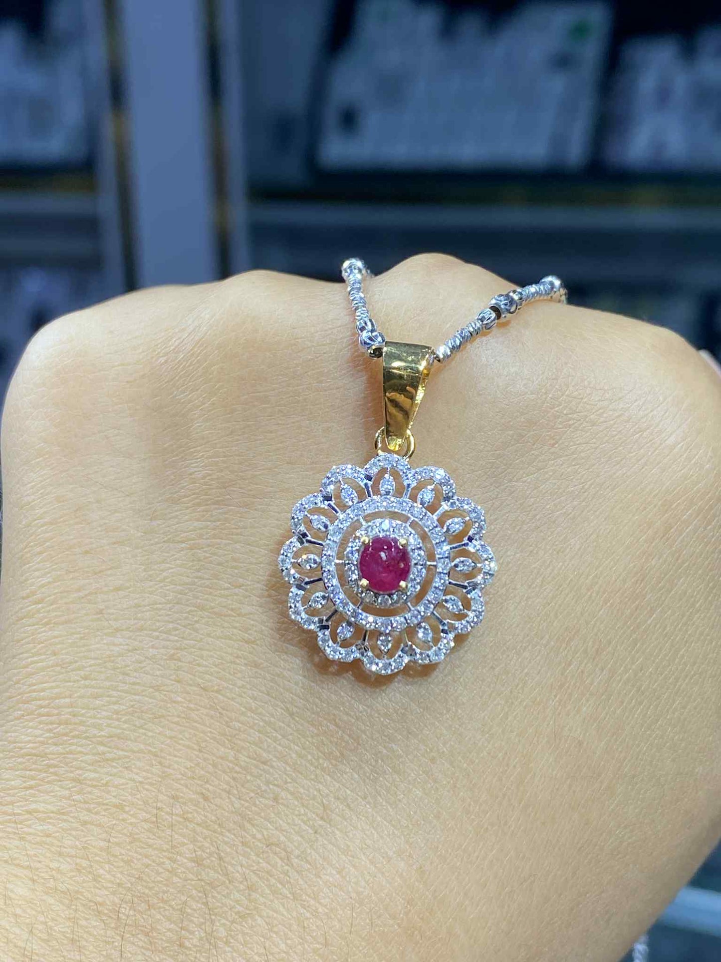 Ruby and Diamond Pendant (Pre-Order Only)