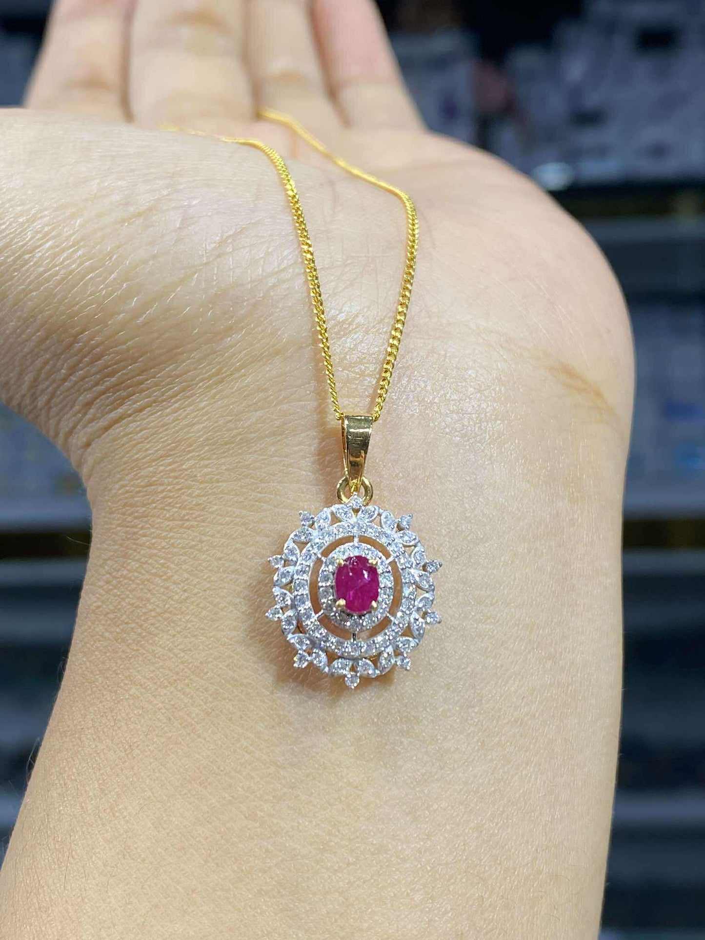 Ruby and Diamond Pendant (Pre-Order Only)